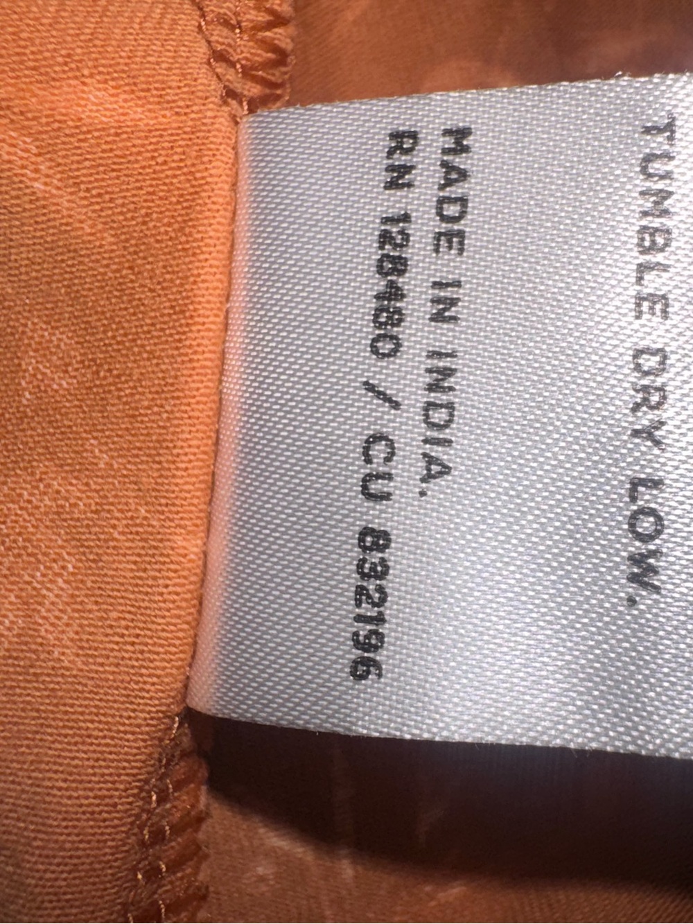 Pact Organic Cotton Fit & Flare Crossover Dress Rust Terracotta Floral Pockets L - Picture 9 of 9